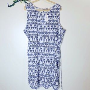 NWT! Loft Blue White Print Dress
